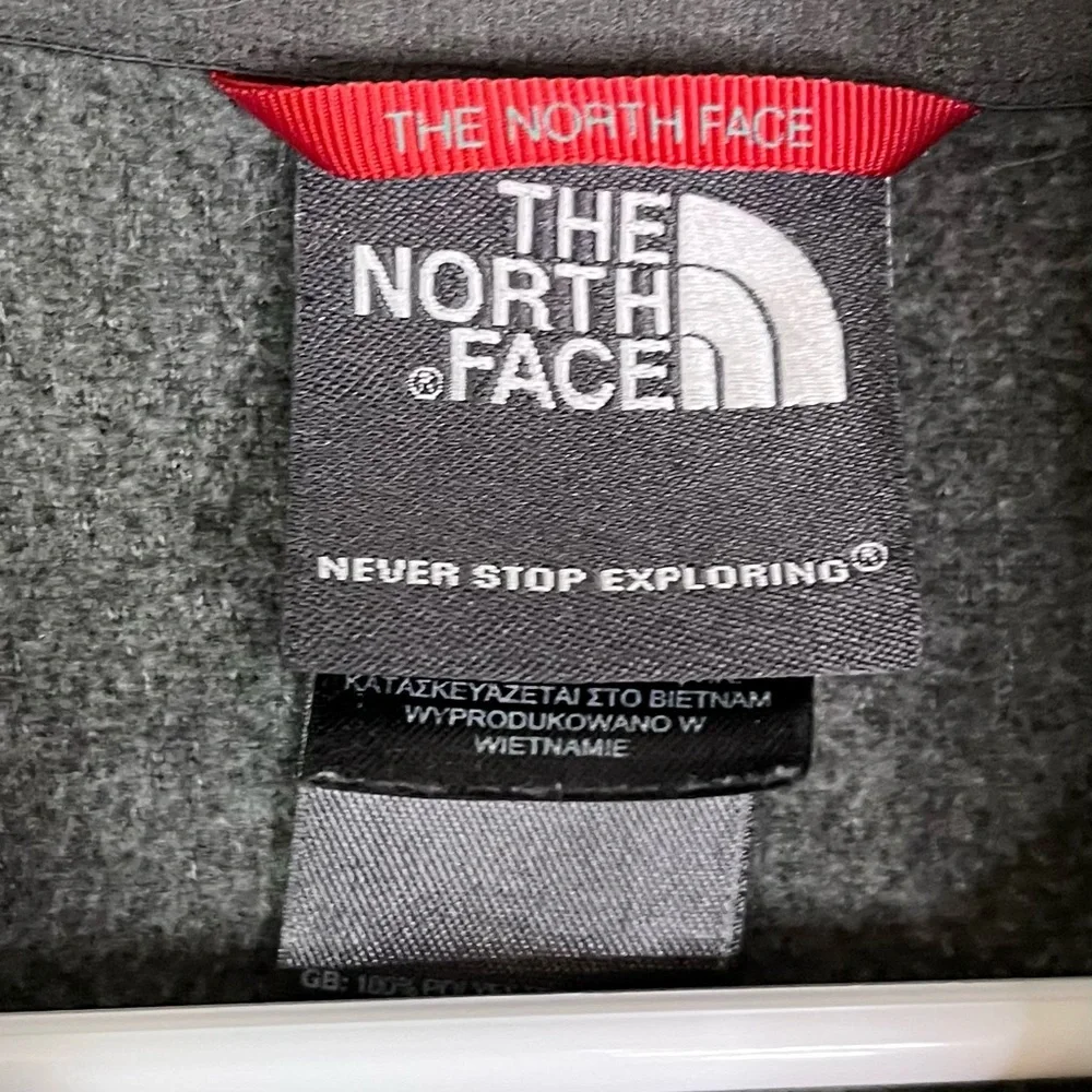 NORTH FACE Men’s Polartec Gray Quarter Zip Fleece Pullover Sweater Small